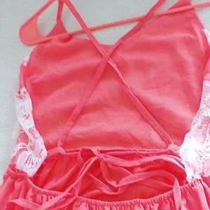 Hot pink sheffon dress